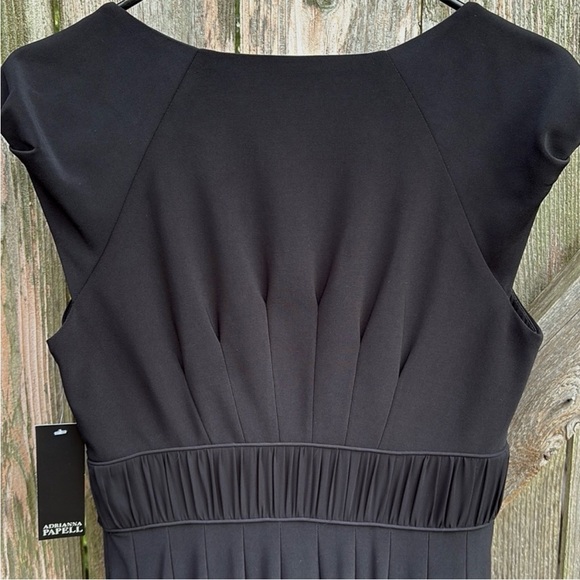 NWT Adrianna Papell Fit Flare Ruched Waist
Lace Panel V Neck Twirl Skirt Dress 4 - Picture 3 of 12